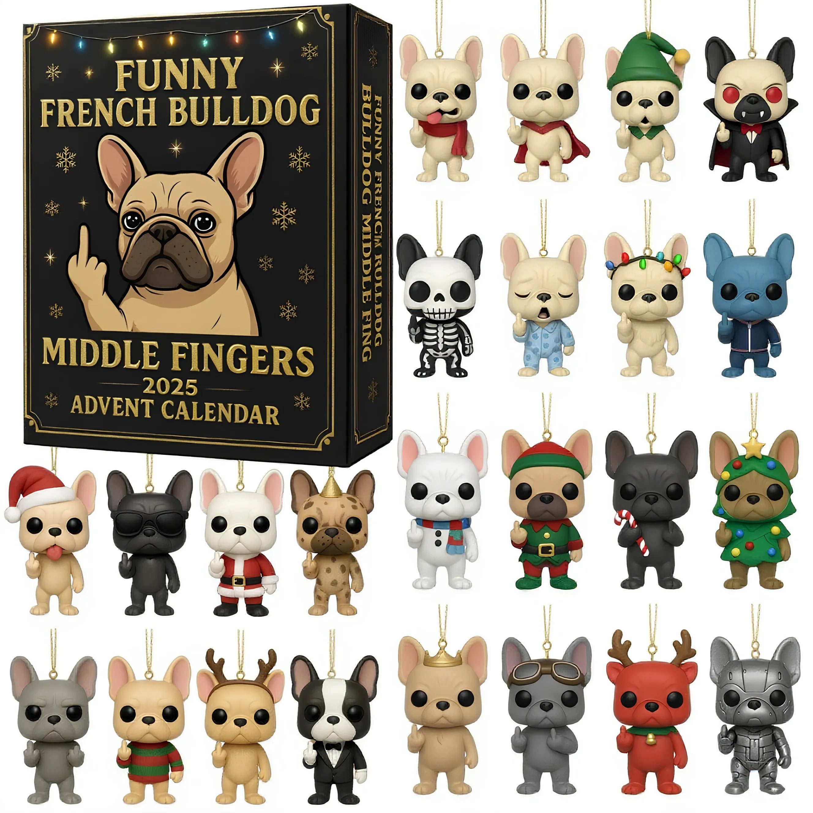 Funny French Bulldog Advent Calendar 2025 Animal Advent Calendar Xmas Gifts For Dog Owners