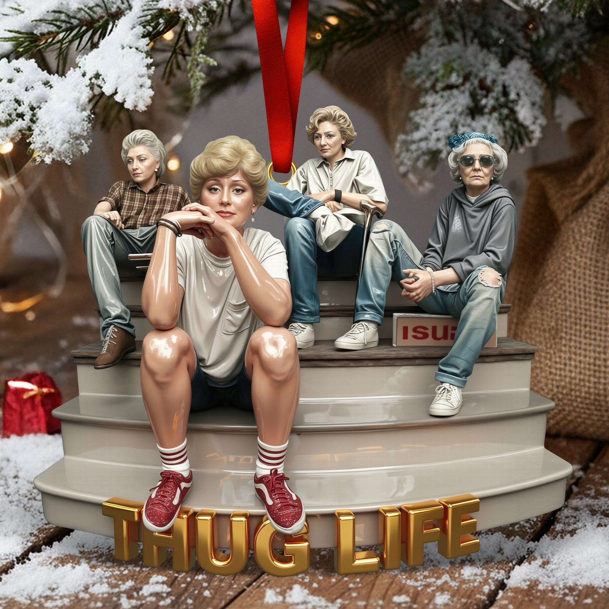 Funny Friends Ornament - Personalized Gift For Christmas Ornament - Funny Christmas Ornament Gift