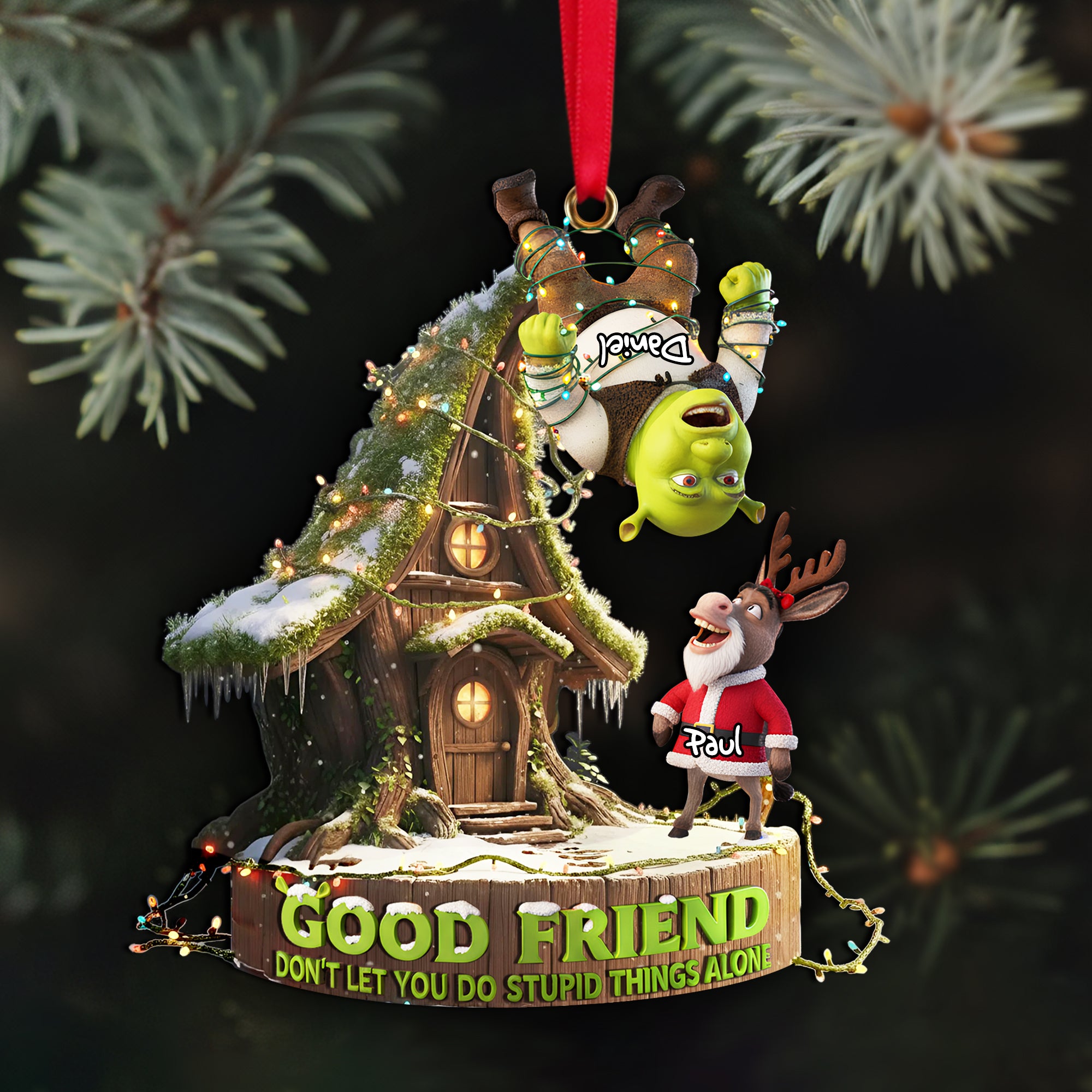 Funny Friendship Ornament - Personalized Christmas Gifts For Best Friends - Funny Christmas Ornament Gift Funny Friendship Ornament - Personalized Christmas Gifts For Best Friends - Funny Christmas Ornament Gift