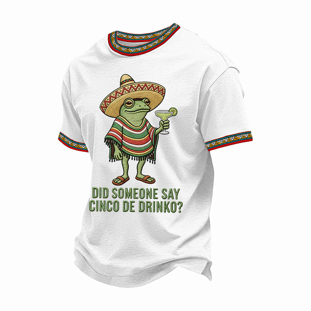 Funny Frog Did Someone Say Cinco De Drinko T-Shirt Cinco De Mayo Parade Clothing