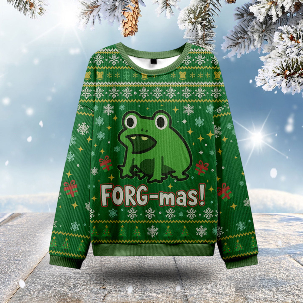 Funny Frog Japan Christmas Ugly Sweatshirt Merry Xmas Clothes Frog Christmas Gifts