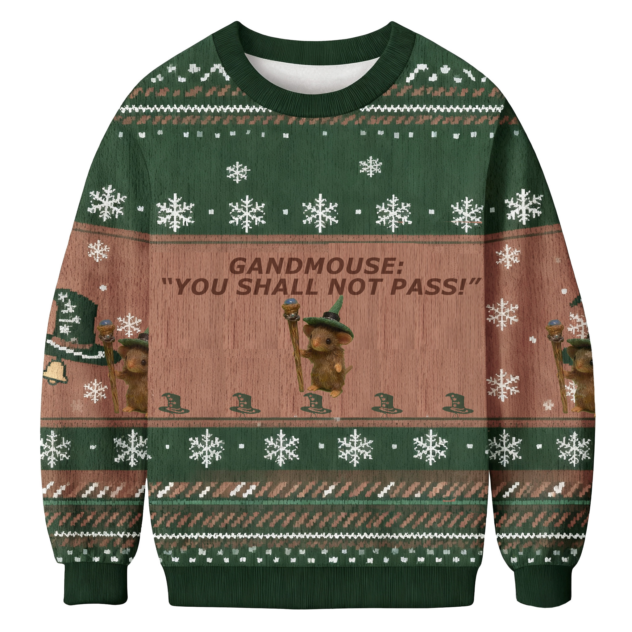 Funny Gandmouse You Shall Not Pass Ugly Christmas Sweater Winter Apparel Christmas Gift Ideas