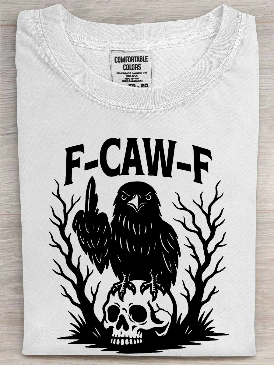 Funny Gothic Raven Fcawf T-Shirt Raven Pun Funny Clothing Raven Lovers Gifts