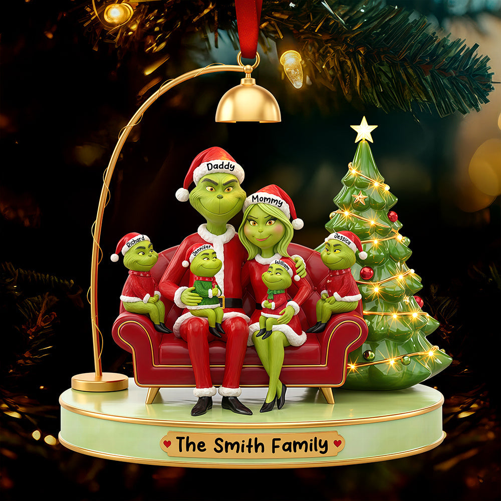 Funny Green Family Christmas Ornament - Personalized Gifts For Family - Fun Holiday Ornament Gift Funny Green Family Christmas Ornament - Personalized Gifts For Family - Fun Holiday Ornament Gift
