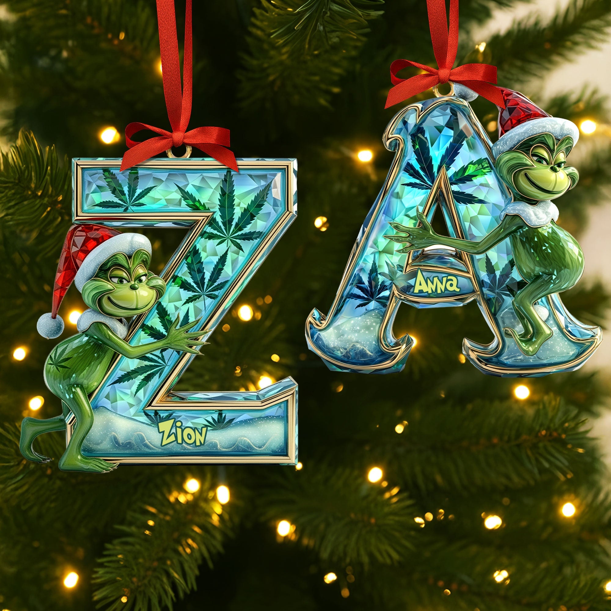 Funny Green Guy Ornament - Custom Letter Gifts For Loved Ones - Funny Christmas Ornament Gift Funny Green Guy Ornament - Custom Letter Gifts For Loved Ones - Funny Christmas Ornament Gift