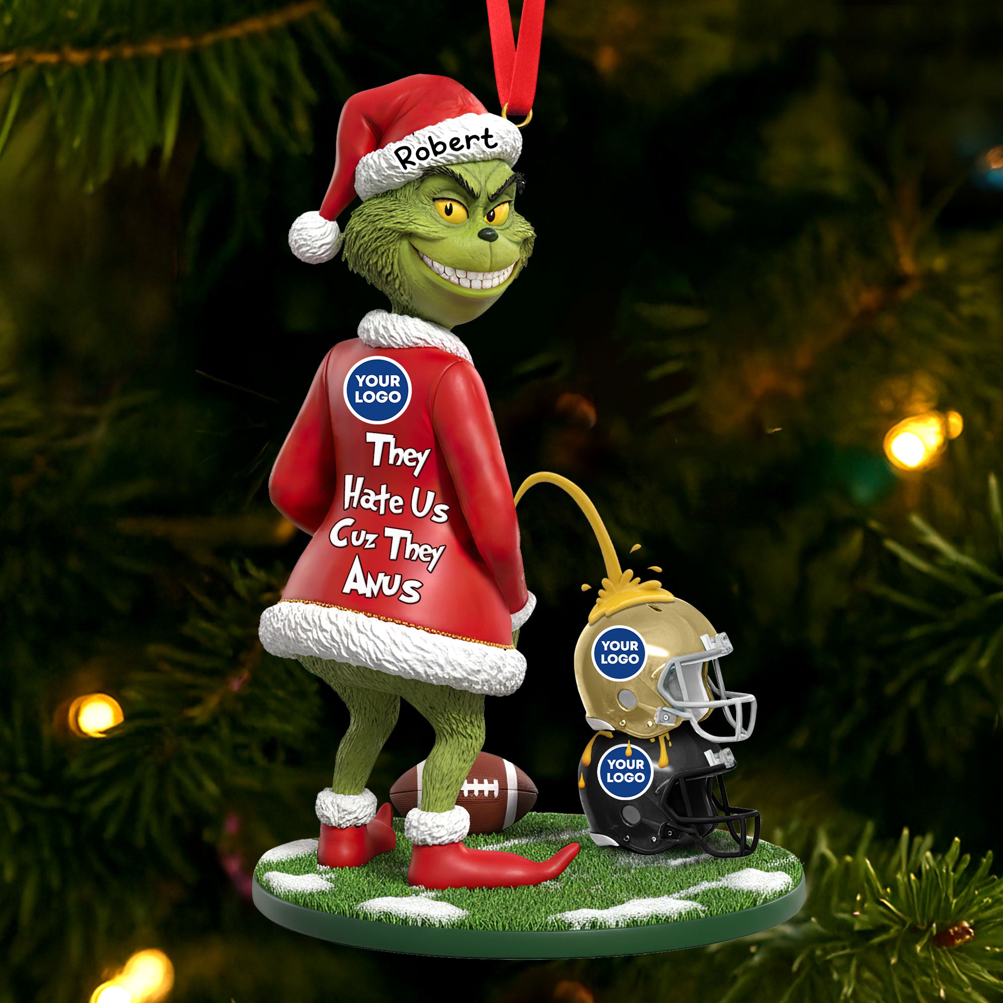 Funny Green Monster Ornament - Personalized Gifts For Sport Lovers - Holiday Season Gift Idea Funny Green Monster Ornament - Personalized Gifts For Sport Lovers - Holiday Season Gift Idea