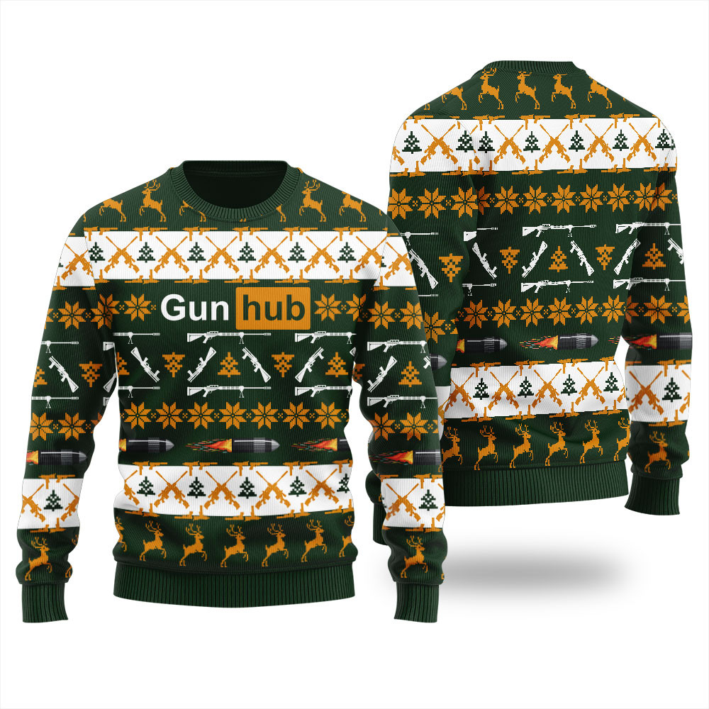 Funny Gun Christmas Sweater Adults Exclusive Christmas Sweater Merch Gift Edition