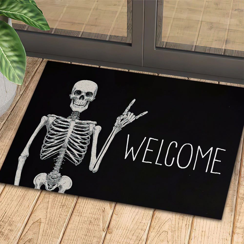 Funny Halloween Doormat Skeleton Welcome Doormat For Home Decor Housewarming Gift Welcome Mat Gift For Halloween Lovers