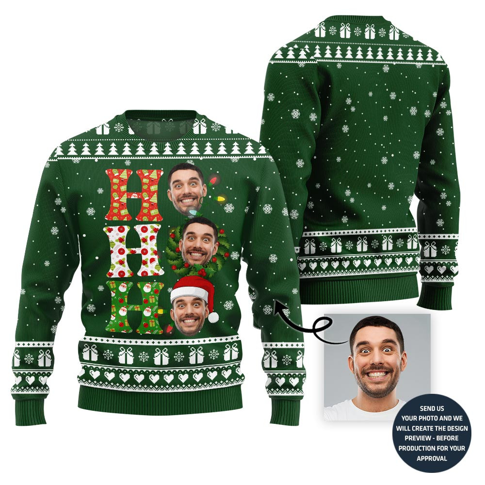 Funny Ho Ho Ho Christmas Sweater Custom Holiday Sweater Merch That Warms the Heart