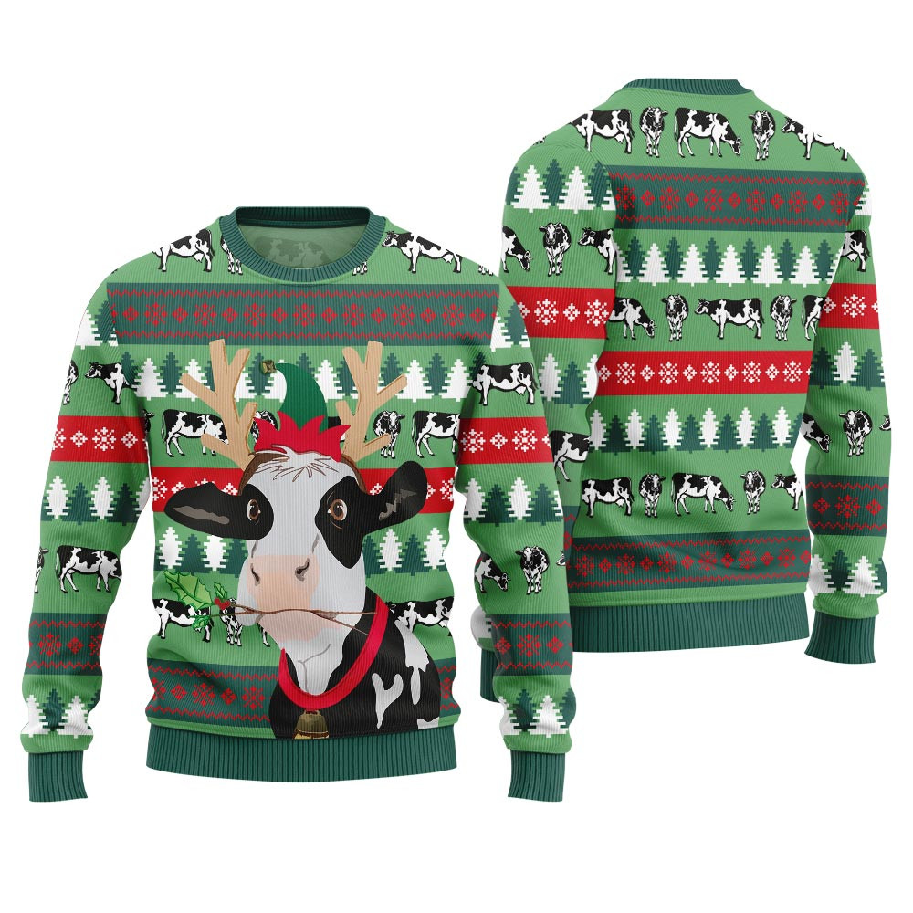 Funny Holiday Sweaters Jingel Bell Cow Best Christmas Merch Gift for Family and Friends