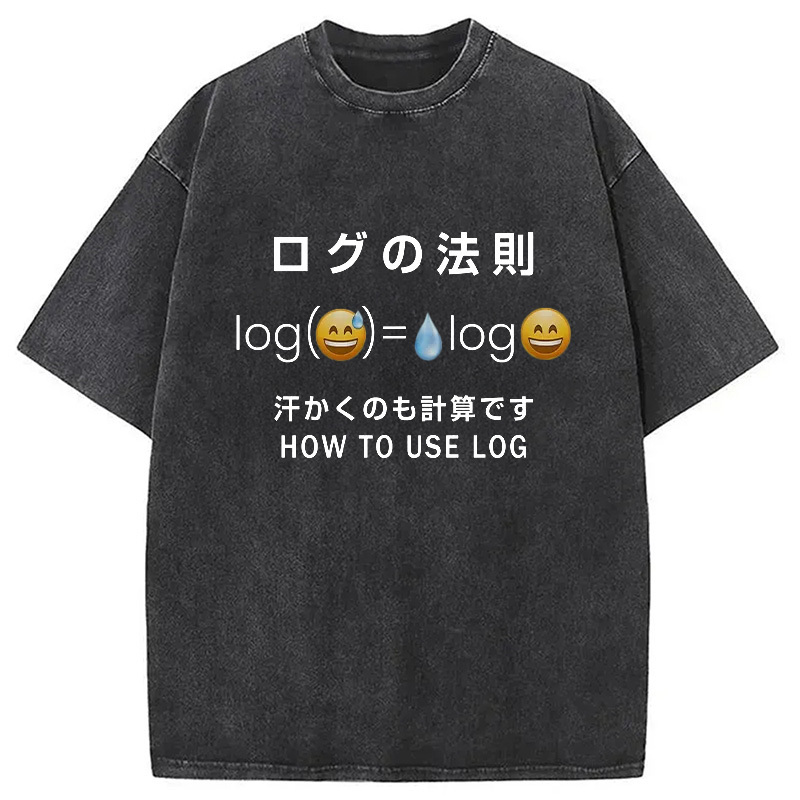 Funny How To Use Log Washed T-Shirt Retro Streetwear Graphic Top Gifts For Friends