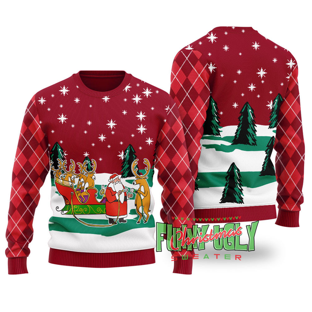Funny Hyperid Sleigh Ugly Christmas Sweater Cardinal Red Meaningful Holiday Gift Merch to Show You Care