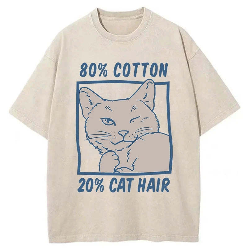 Funny Ingredient Distribution Washed T-Shirt Retro Streetwear Graphic Top Gifts For Her