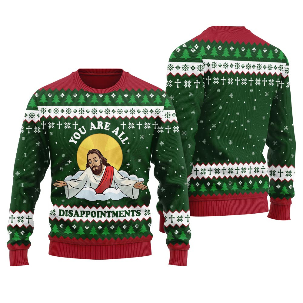 Funny Jesus Joke Ugly Christmas Sweater Holiday Merch That Makes a Perfect Christmas Gift