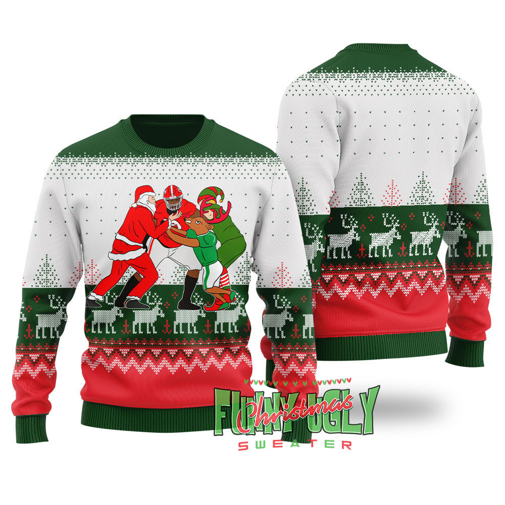 Funny Jordan Davis Ugly Christmas Sweater Forest Green Funny Xmas Sweater for Ugly Sweater Parties
