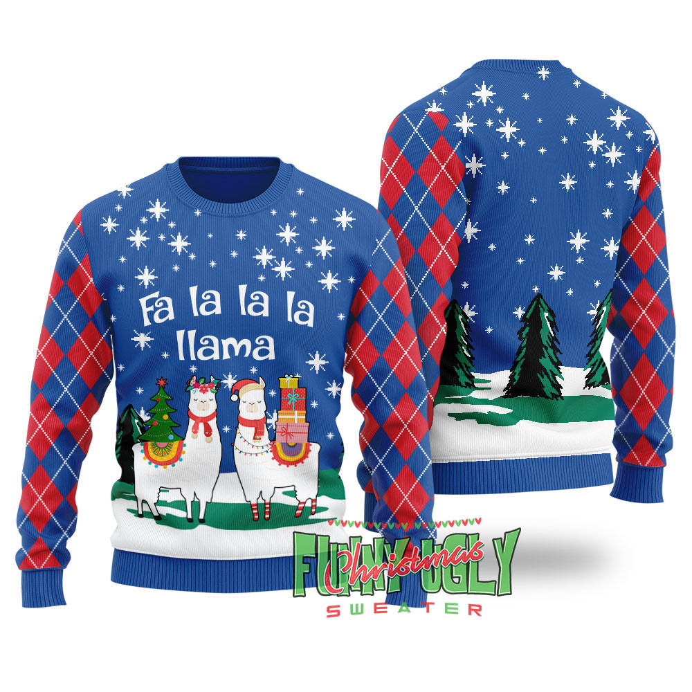 Funny Llama Ugly Christmas Sweater Royal Custom Holiday Sweater Merch That Warms the Heart