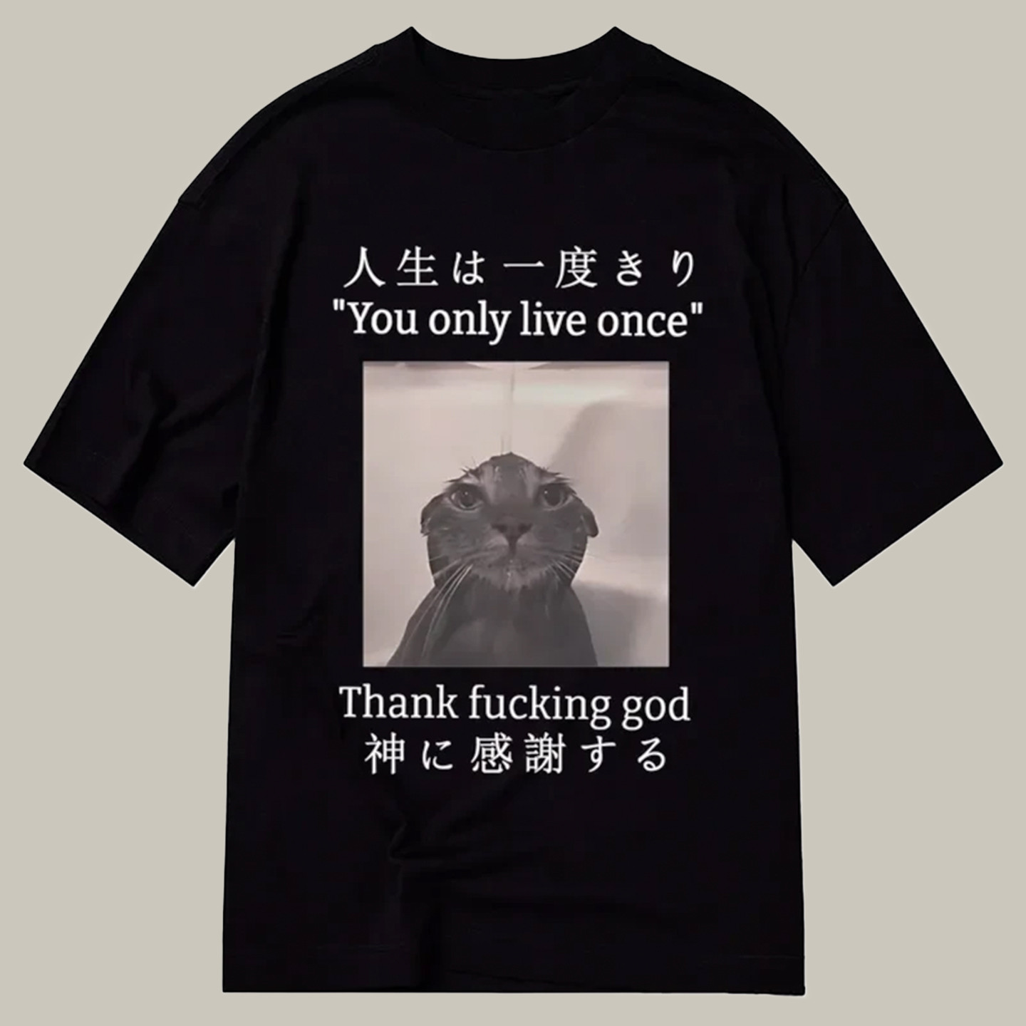 Funny Melancholy Cat Classic Shirt Humor Graphic T-Shirts Awesome Christmas Gifts 2025