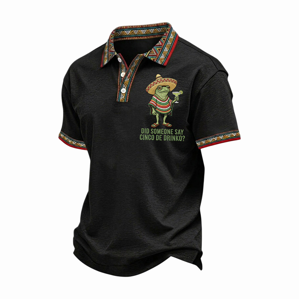 Funny Mexican Frog Polo Shirt Festival Apparel Mexican Birthday Gift Ideas