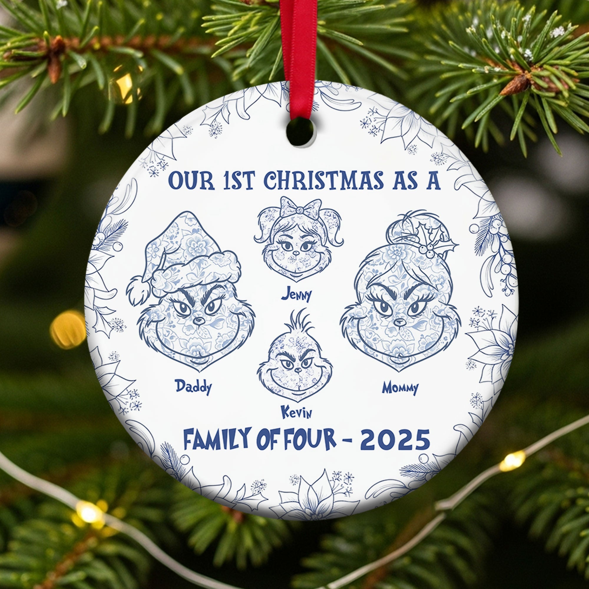 Funny Monster Family Ornament - Personalized Gifts For Family - Cute Christmas Tree Gift Idea