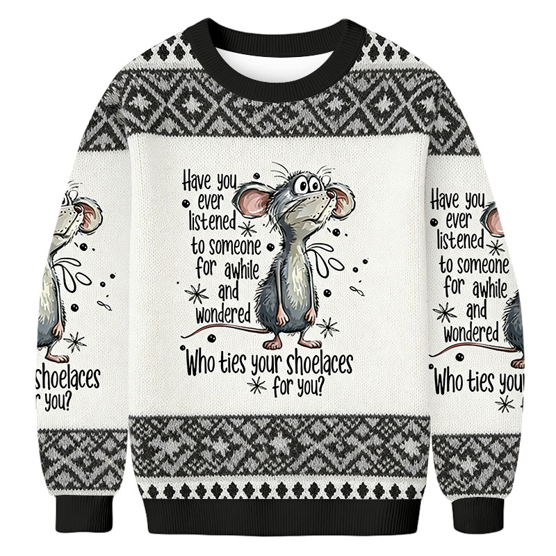 Funny Mouse Sarcastic Quote Ugly Sweater Animal Themed Christmas Wear Xmas Gift For Mouse Lover