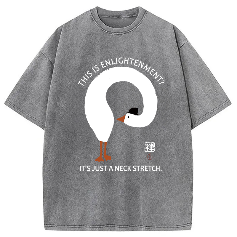 Funny Neck Stretch Of Zen Washed T-Shirt Funny Quote Unisex Shirt Gifts For Brother