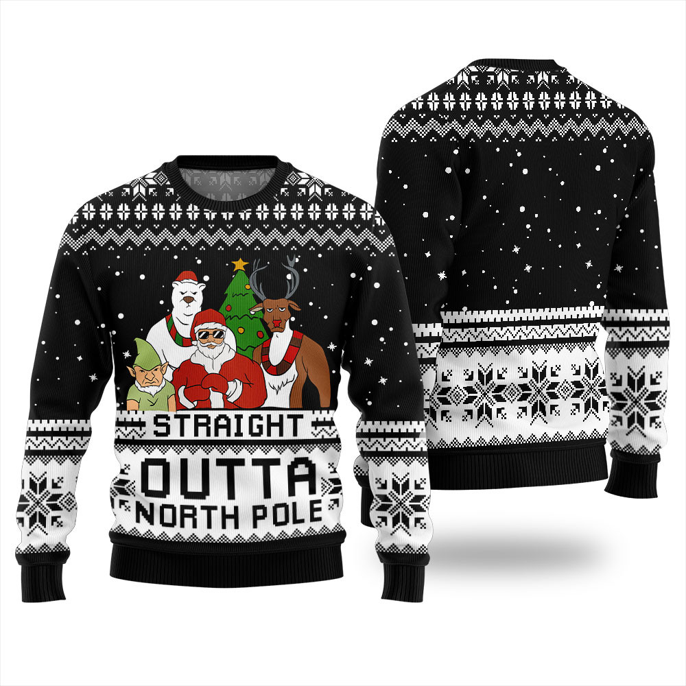 Funny North Pole Ugly Christmas Sweater Lovely Christmas Sweater Gift for Mom or Grandma