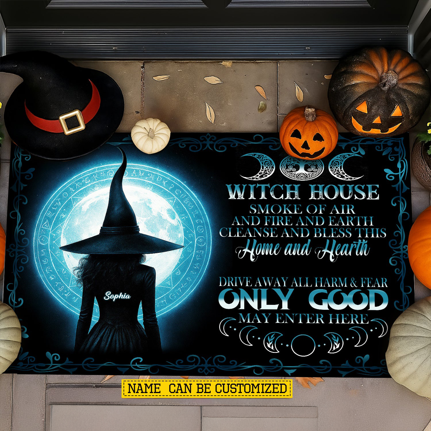 Funny Personalized Halloween Witch Doormat Witch House Smoke Of Air Doormat For Home Decor Housewarming Gift Welcome Mat Gift For Witch Lovers