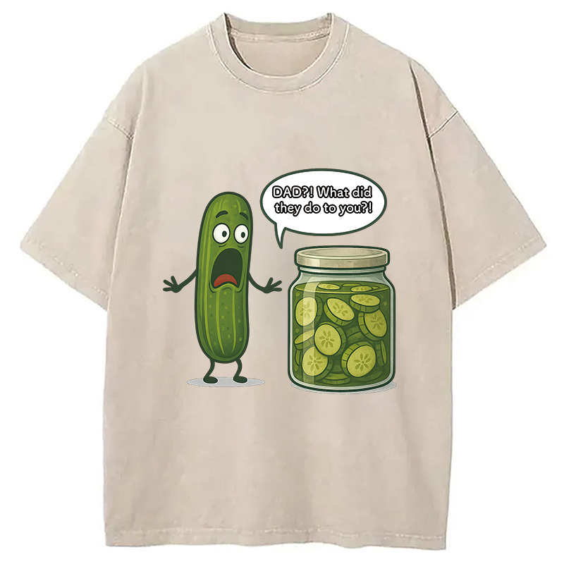 Funny Pickle Pickle Parody Washed T-Shirt Everyday Comfort Graphic Shirt Gifts For Him Funny Pickle Pickle Parody Washed T-Shirt Everyday Comfort Graphic Shirt Gifts For Him