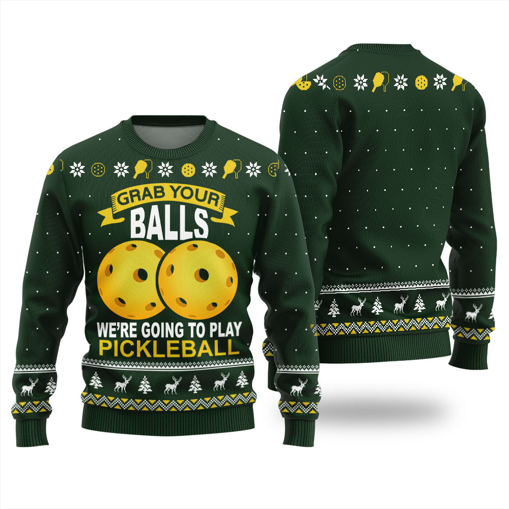 Funny Pickleball Ugly Holiday Sweater Unique Holiday Merch Gift for Home and Family