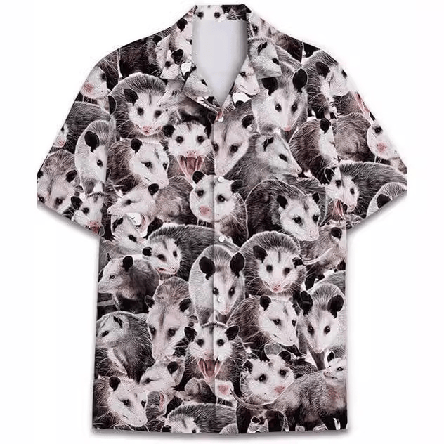 Funny Possum Meme Hawaiian Shirt Animal Themed Trendy Shirt Opossum Lover Gifts