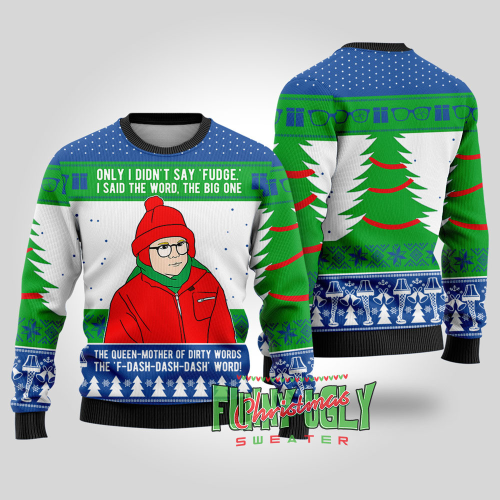Funny Ralphie A Christmas Story Ugly Sweater Royal Perfect Winter Merch Gift for the Holiday Spirit
