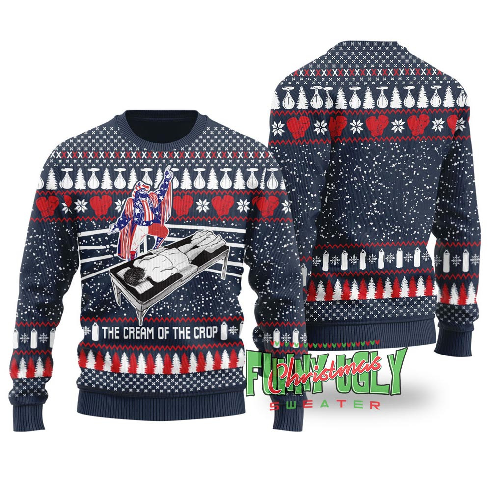 Funny Randy Savage Christmas Sweater Navy Heartwarming Christmas Gift Sweater for Him or Her