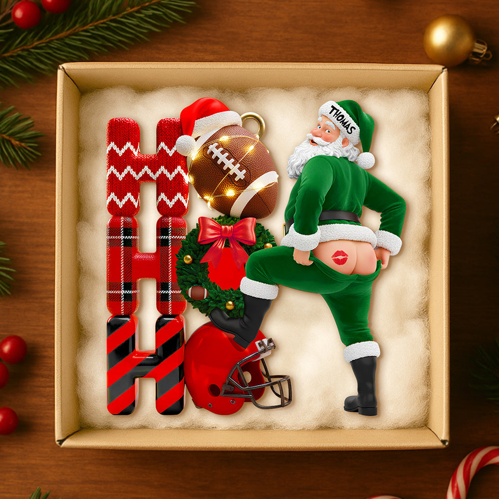 Funny Santa Christmas Ornament Personalized Gifts - Family Christmas Ornament Gift