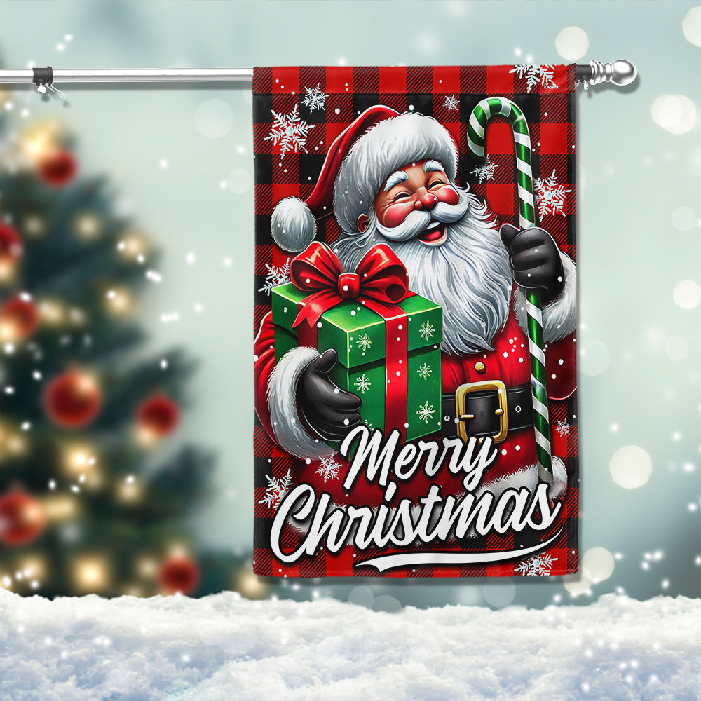 Funny Santa Claus Merry Christmas Flag