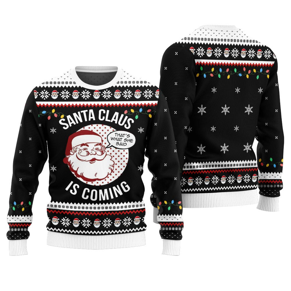 Funny Santa Claus Ugly Christmas Sweater Best Christmas Merch Gift for Family and Friends