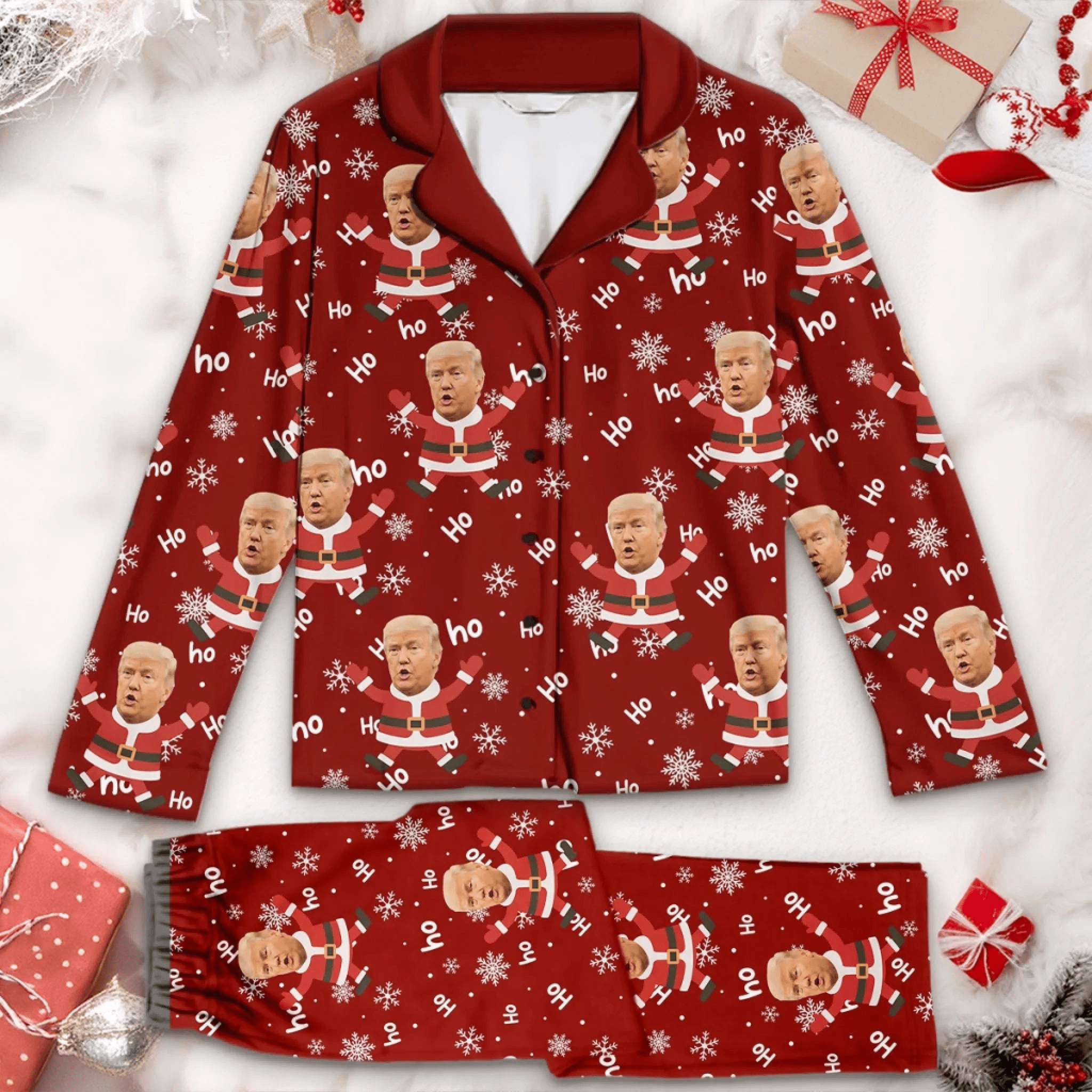 Funny Santa Trump Pajamas 45 47 Republican State Pajamas Present For Mother In Law Christmas