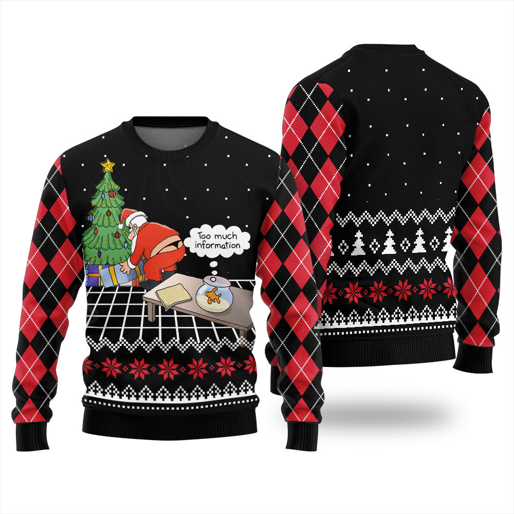 Funny Secret Santa Giving Gifts Ugly Holiday Sweater Cute Christmas Sweatshirt for Holiday Spirit