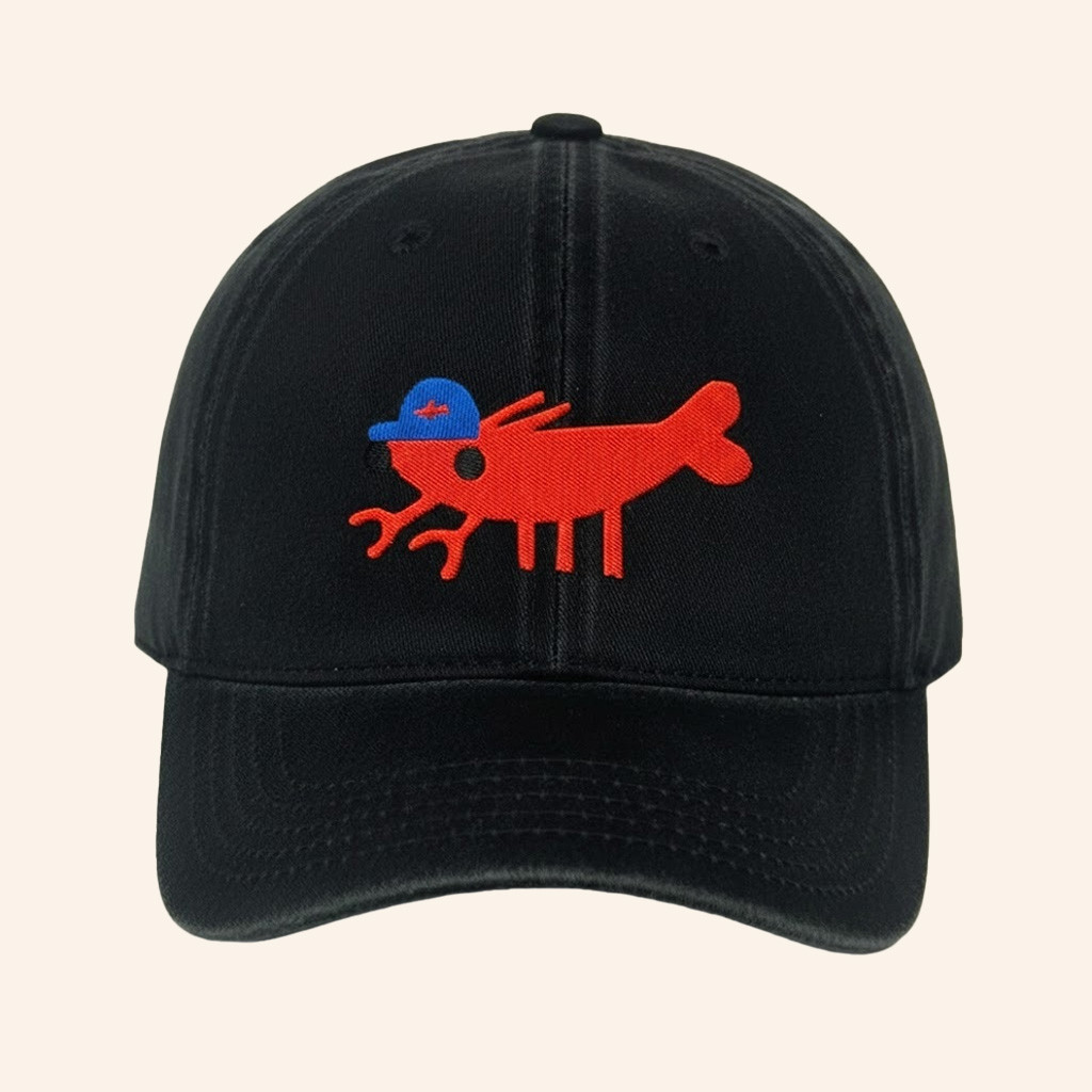 Funny Shrimp Wearing A Shrimp Hat Embroidered Gifts For Fans