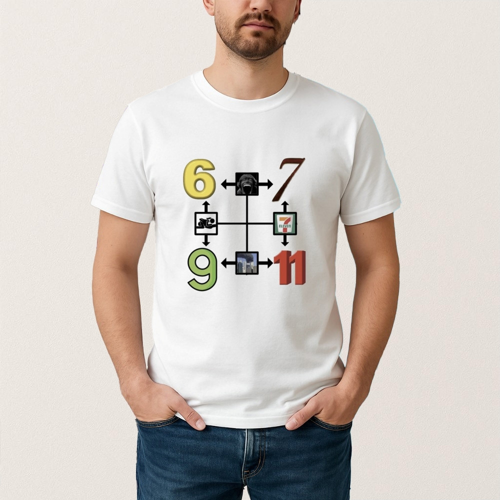 Funny Six Seven Nine Eleven T-Shirt Humorous Clothes Present Idea For Dad Birthday