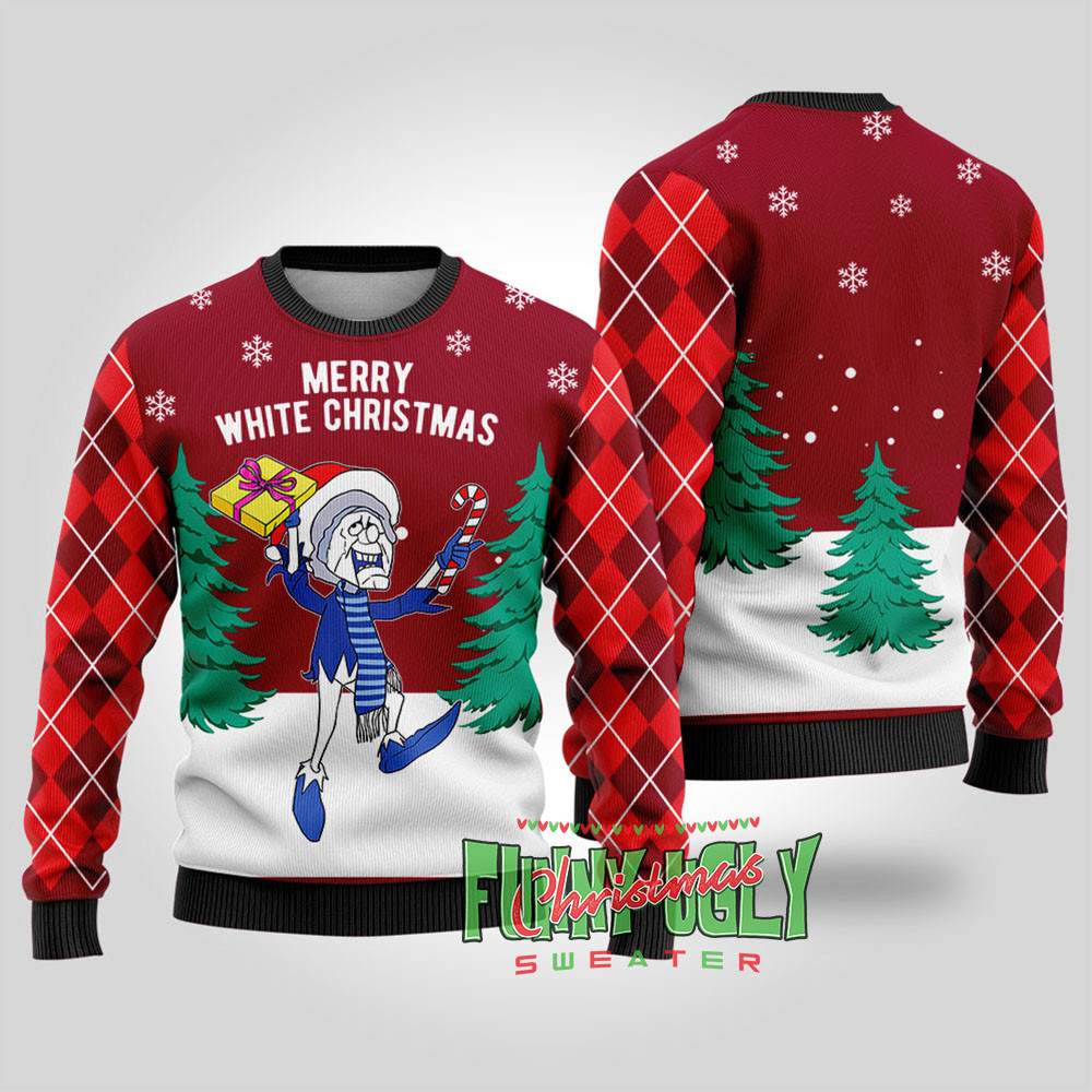 Funny Snow Miser Ugly Christmas Sweater Cardinal Red Trending Christmas Merch Gift 2025 Collection