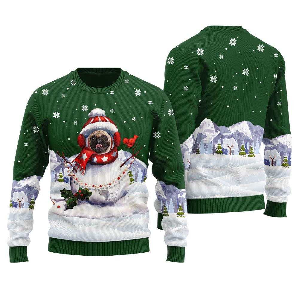 Funny Snowman Custom Face Mens Christmas Sweater Unique Christmas Gifts For Adults