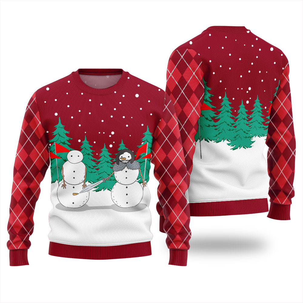 Funny Snowman Ugly Christmas Sweater For Unisex Custom Holiday Sweater Merch That Warms the Heart
