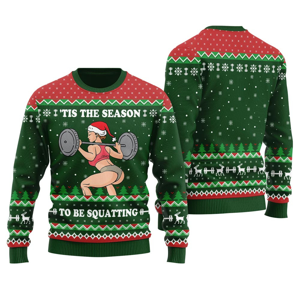 Funny Squatting Ugly Christmas Sweater Perfect Winter Merch Gift for the Holiday Spirit