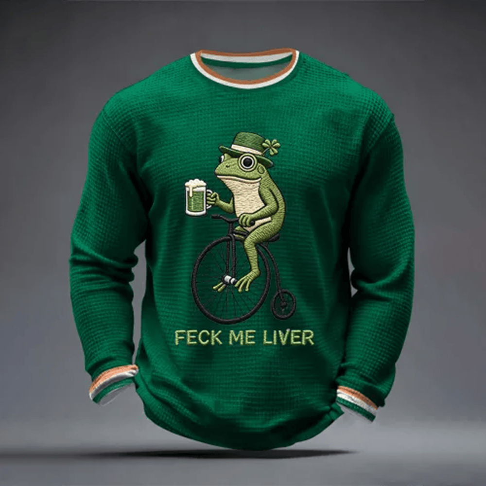 Funny St Patrick's Day Irish Frog Feck Me Liver Long Sleeve Shirt Saint Patricks Day Clothing