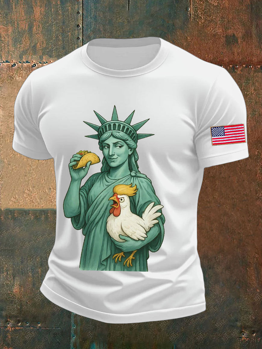 Funny Statue Of Liberty Meme T-Shirt Graphic Tees Gifts For Husband