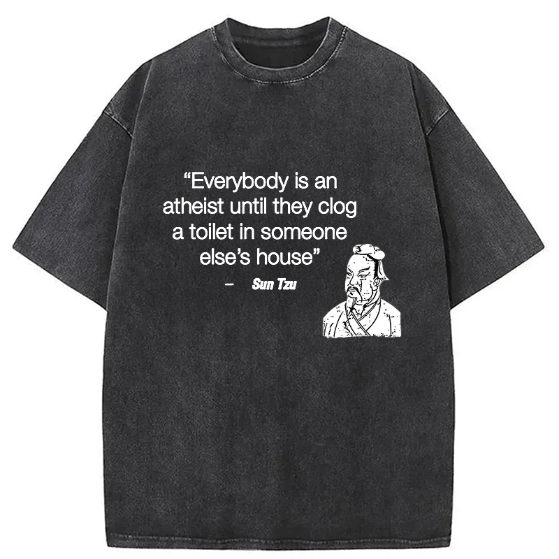 Funny Sun Tzu Saying Washed T-Shirt Unisex Streetwear Graphic Style Gifts For Friends