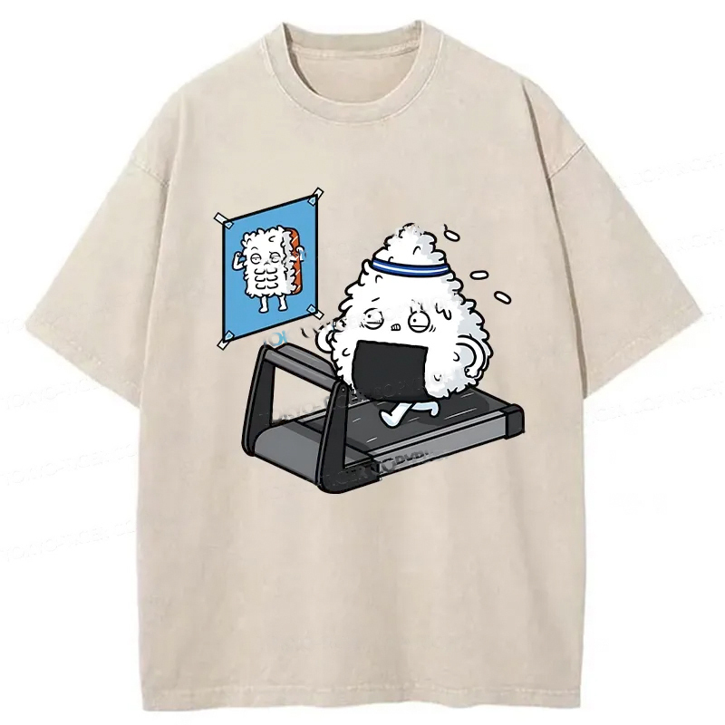 Funny Sushi Fitness Washed T-Shirt Funny Quote Unisex Shirt Gifts For BFF