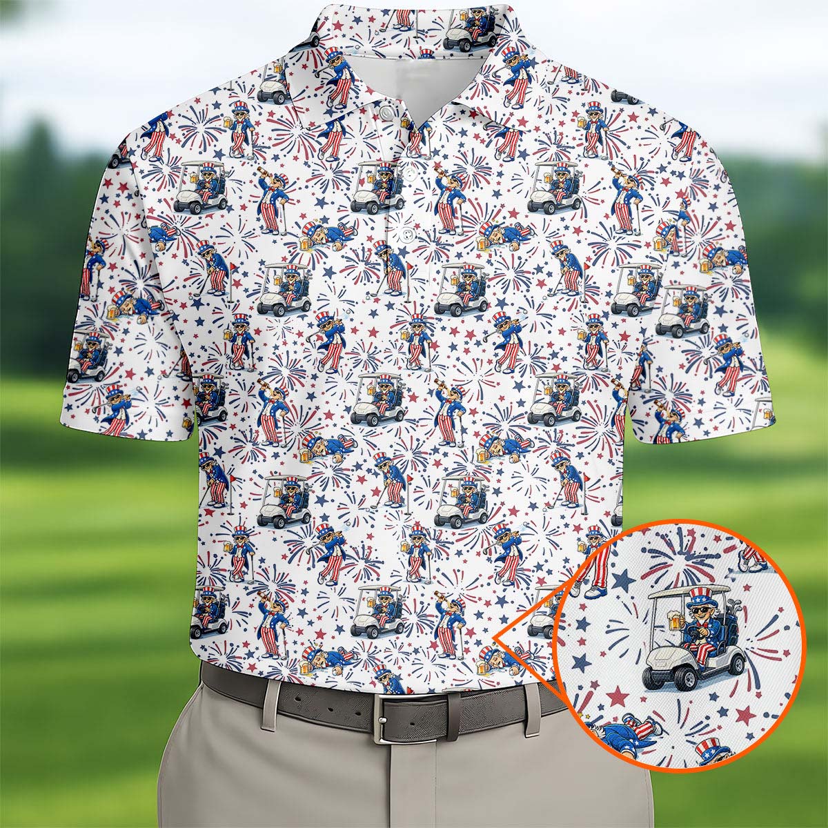 Funny Theme Golf And Beer Golf Shirt Men's Apparel Gifts For Golf Lovers
