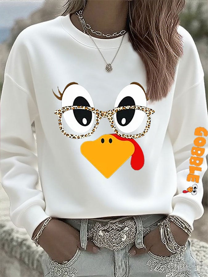 Funny Turkey Gobble Sweatshirt Fall Aesthetic Apparel Best Thanksgiving Gifts