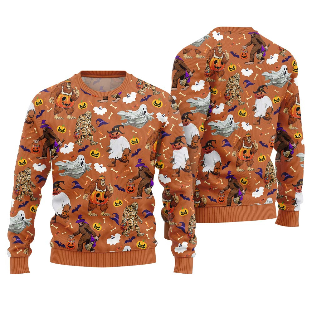 Funny Ugly Orange Halloween Sweater Perfect Merch Gift for the Christmas Season